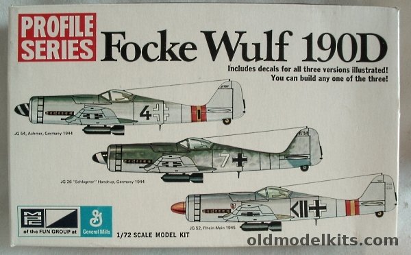 MPC 1/72 Focke-Wulf FW-190D Profile Series - JG54 Achmer 1944 / JG26 'Schlageter Handrup 1944 / JG52 Rhein-Main 1945, 2-1109-100 plastic model kit